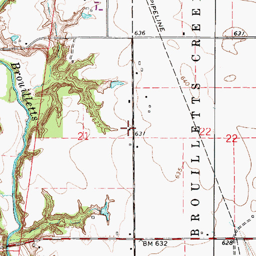 Topographic Map of Scott School (historical), IL