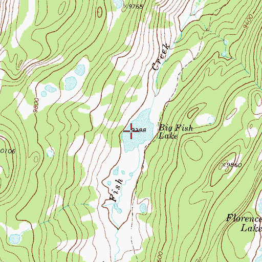 Topographic Map of Big Fish Lake, CO