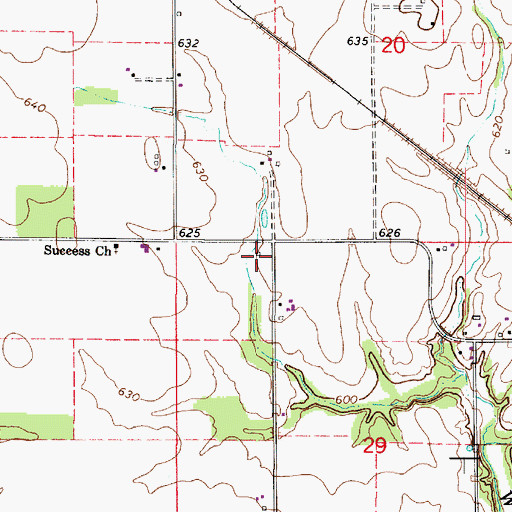 Topographic Map of Success School (historical), IL