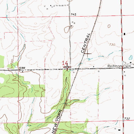 Topographic Map of Turner School (historical), IL