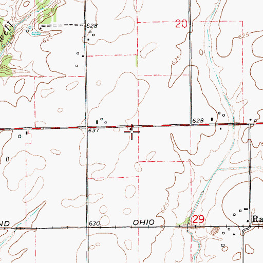 Topographic Map of Victor School (historical), IL