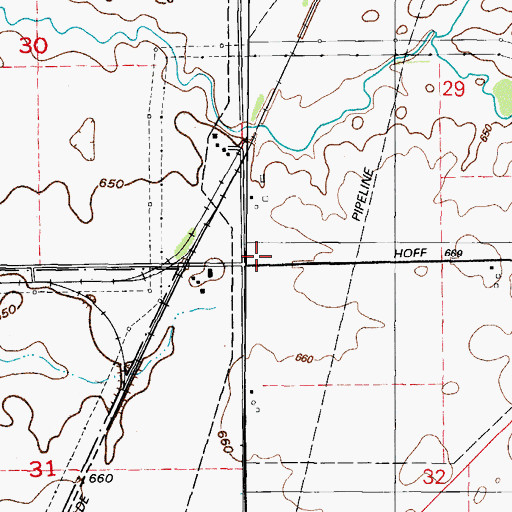 Topographic Map of Barr School (historical), IL