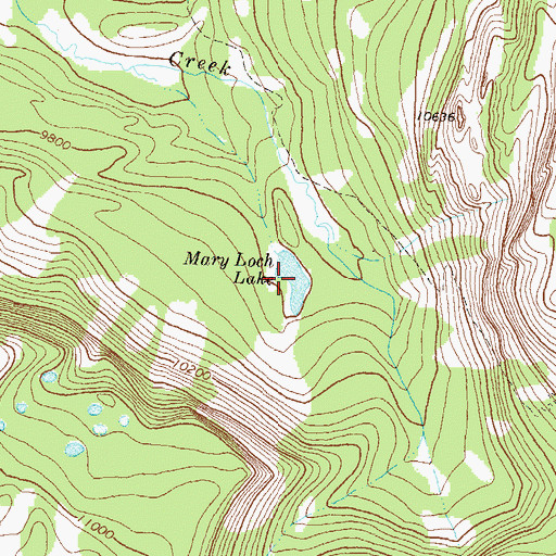 Topographic Map of Mary Loch Lake, CO