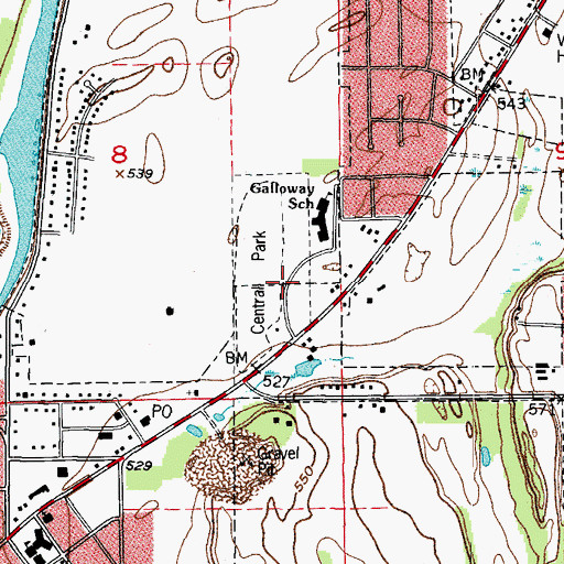 Topographic Map of Central Park, IL