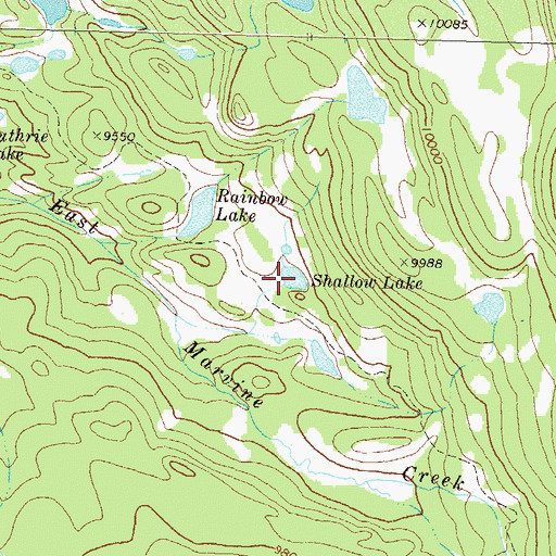 Topographic Map of Shallow Lake, CO