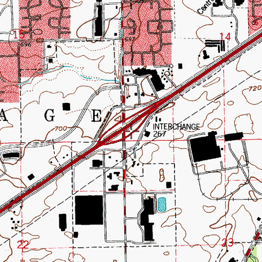 Topographic Map of Chapman School (historical), IL