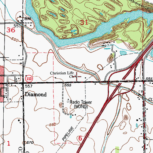 Topographic Map of Christian Life Church, IL