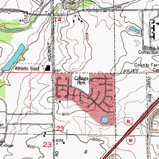 Topographic Map of College Park, IL