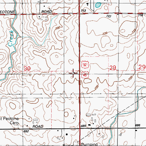 Topographic Map of Crawford School (historical), IL