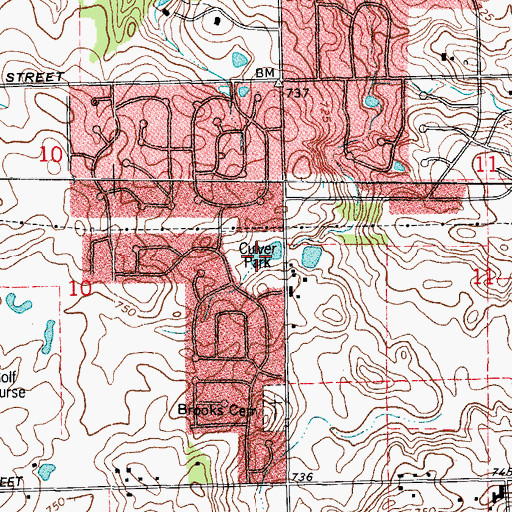 Topographic Map of Culver Park, IL
