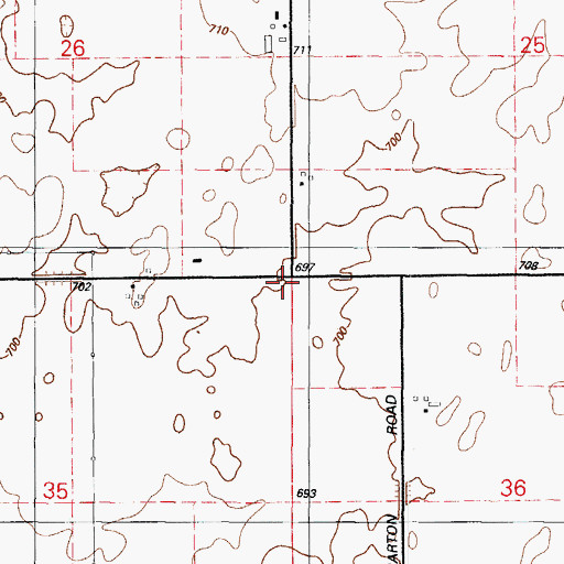 Topographic Map of Geuther School (historical), IL