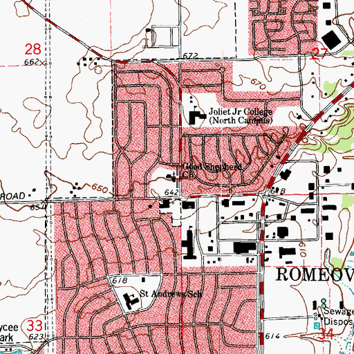 Topographic Map of Good Shepherd Church, IL