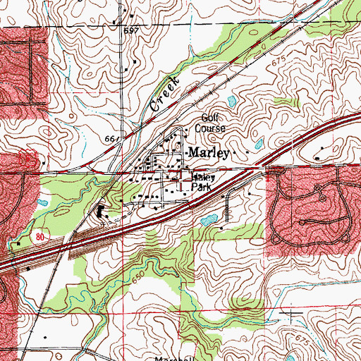 Topographic Map of Haley Park, IL