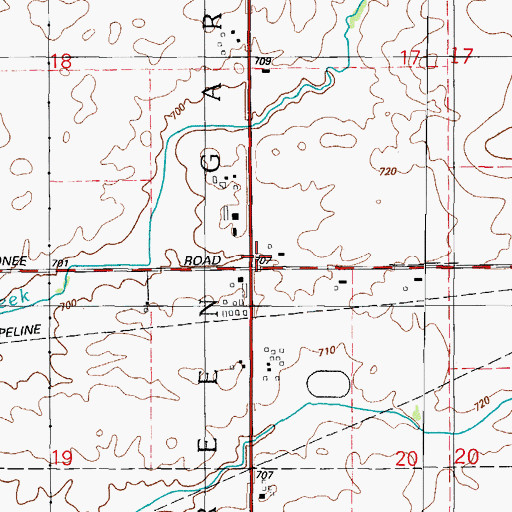 Topographic Map of Hansen School (historical), IL