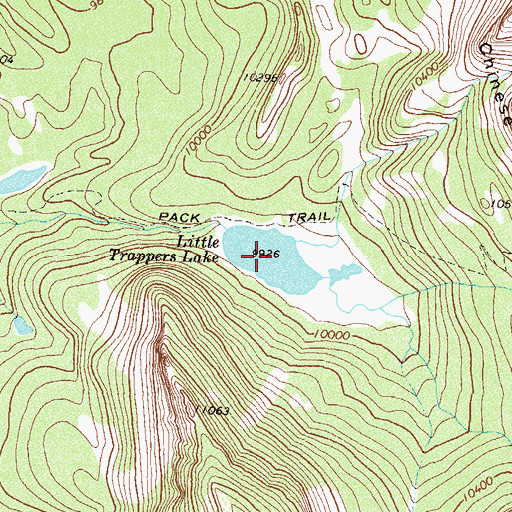 Topographic Map of Little Trappers Lake, CO