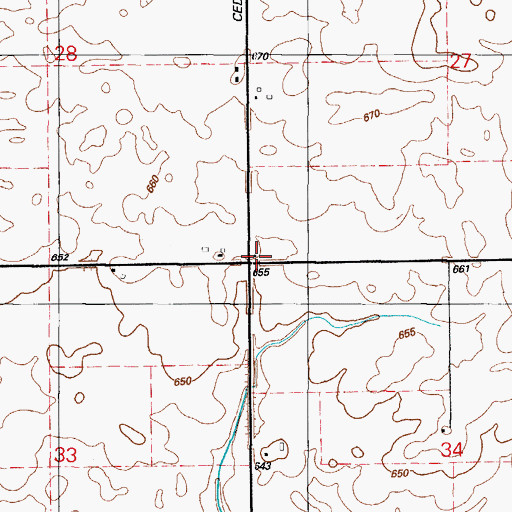Topographic Map of Lamphere School (historical), IL