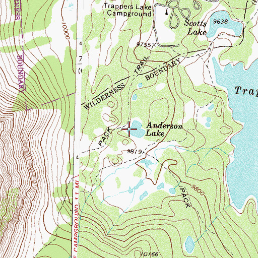 Topographic Map of Anderson Lake, CO