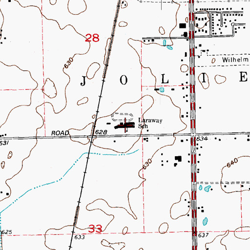 Topographic Map of Laraway Elementary School, IL