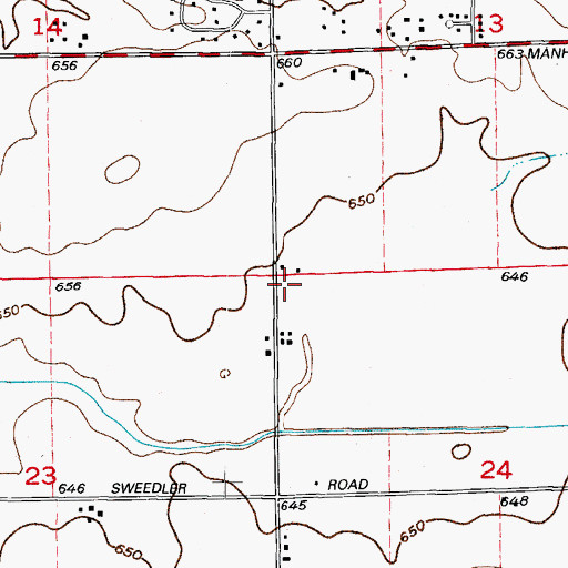 Topographic Map of Lower Ridge School (historical), IL