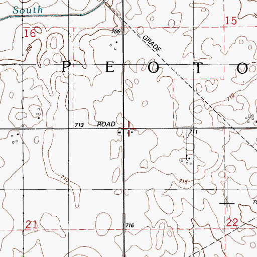 Topographic Map of Mapleville School (historical), IL