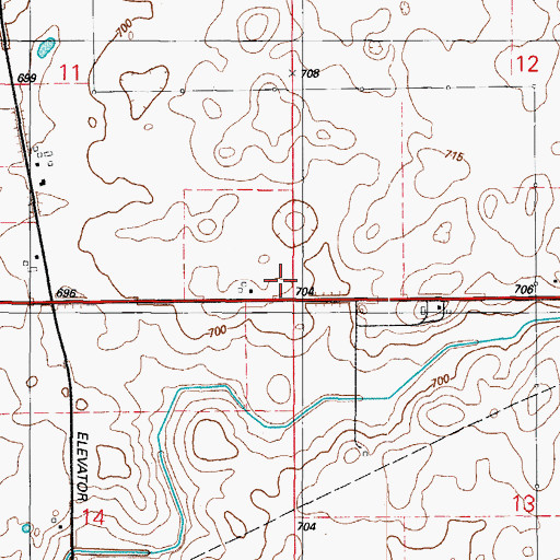 Topographic Map of McGowan School (historical), IL