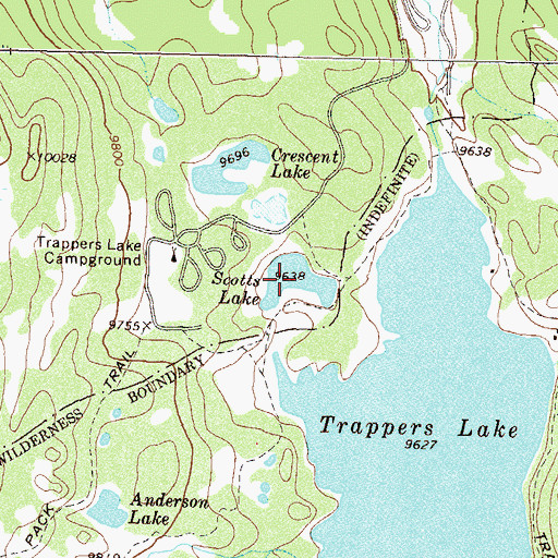 Topographic Map of Scotts Lake, CO