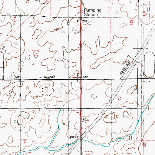 Topographic Map of Mueller School (historical), IL
