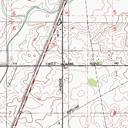 Topographic Map of Peterson School (historical), IL
