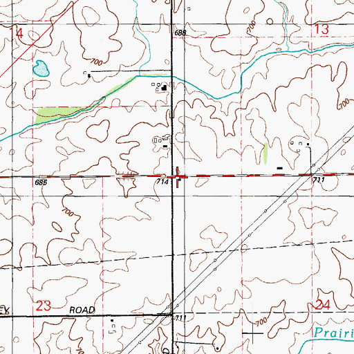 Topographic Map of Pfundstein School (historical), IL