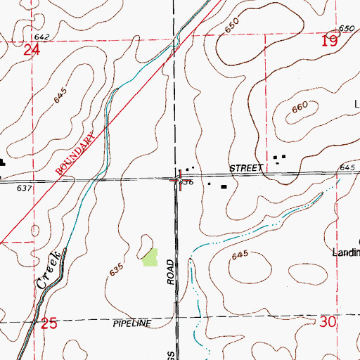 Topographic Map of Red School (historical), IL
