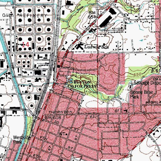 Topographic Map of Runyon County Forest Preserve, IL