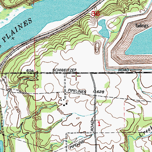 Topographic Map of Schweizer School (historical), IL