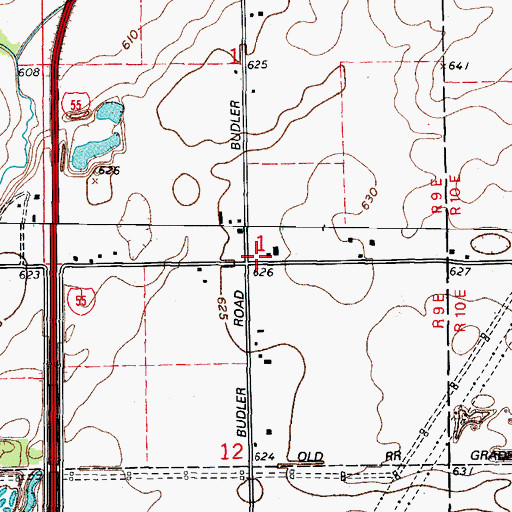 Topographic Map of Smith School (historical), IL