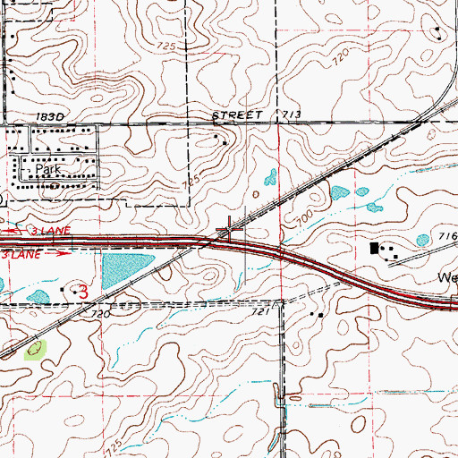 Topographic Map of Summit Station (historical), IL