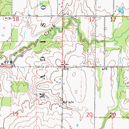 Topographic Map of Barton School (historical), IL