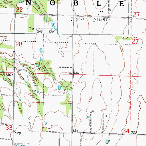 Topographic Map of Blue Ridge School (historical), IL