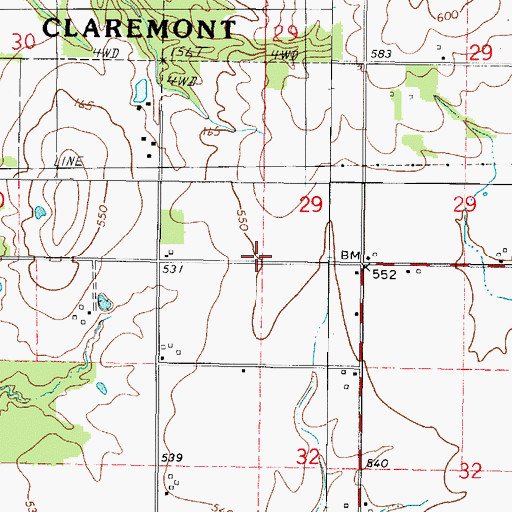 Topographic Map of Brinkley School (historical), IL