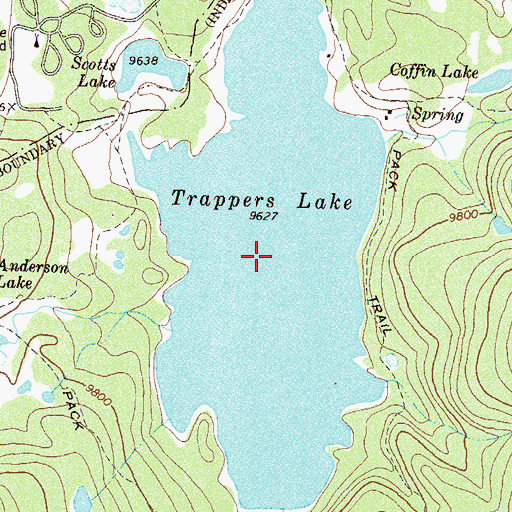 Topographic Map of Trappers Lake, CO