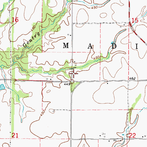 Topographic Map of Center School (historical), IL