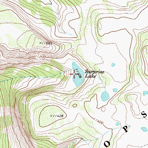 Topographic Map of Surprise Lake, CO