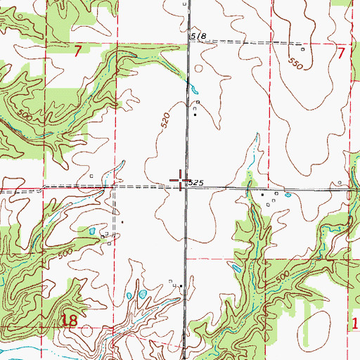 Topographic Map of Grass Valley School (historical), IL