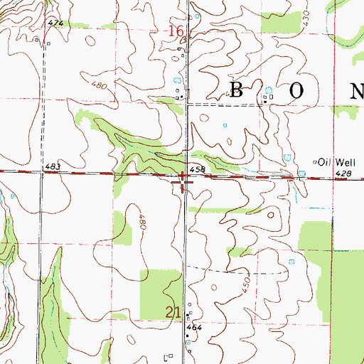 Topographic Map of Redhead School (historical), IL
