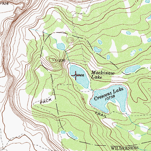 Topographic Map of Mackinaw Lake, CO
