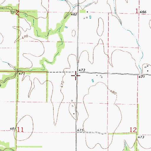 Topographic Map of Roney School (historical), IL