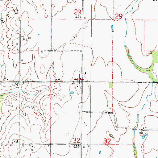 Topographic Map of Seminary Tabernacle (historical), IL