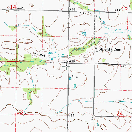 Topographic Map of Shields School (historical), IL