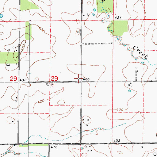 Topographic Map of Sodom School (historical), IL