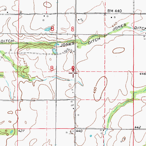 Topographic Map of Zion School (historical), IL