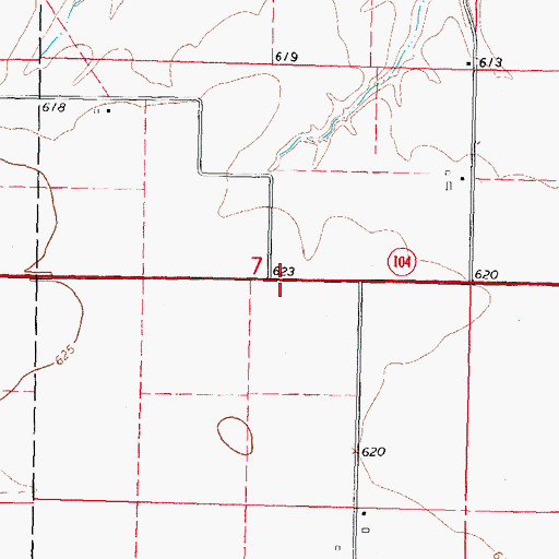 Topographic Map of Beechley, IL