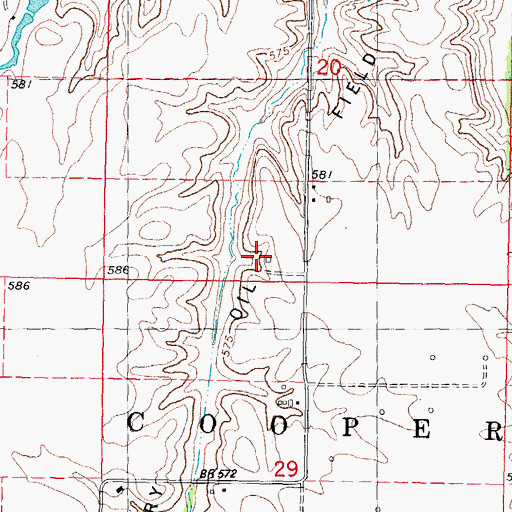 Topographic Map of Berry Oil Field, IL